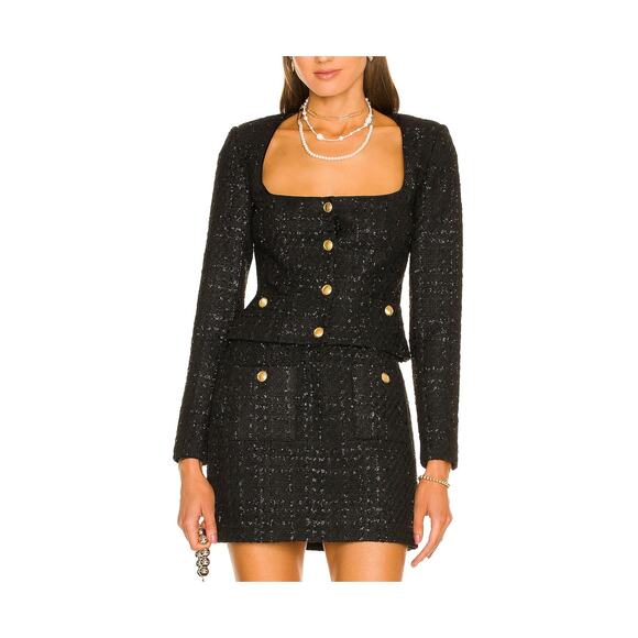 Assignment 'Bianca' Black Tweed Jacket Size XS - Picture 1 of 5